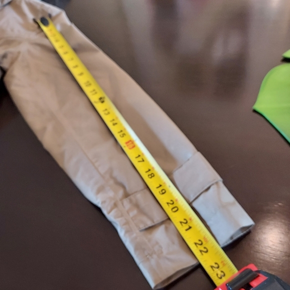 Lands'End Hooded Snap Front 3/4 Length Raincoat with Deep Pocket Snap Detail. - Picture 16 of 16